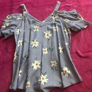 floral off the shoulder top